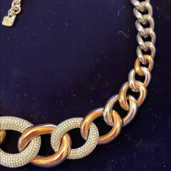 Swarovski Gold and Silver Chunky Curb Link Necklace - Picture 5 of 5